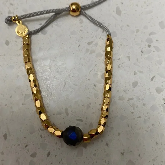 GORJANA GREY AND GOLD ROPE BRACELET - Picture 2 of 4